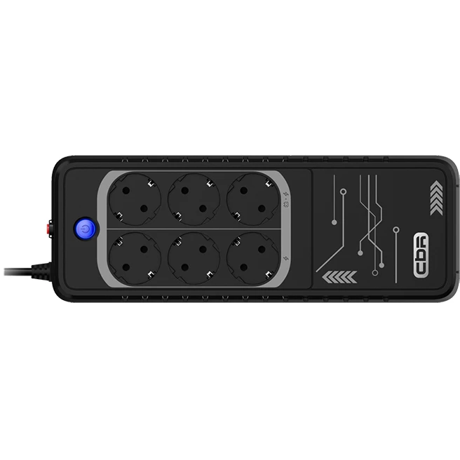 ИБП CBR LGT-850H-6F-LDB - фото 3