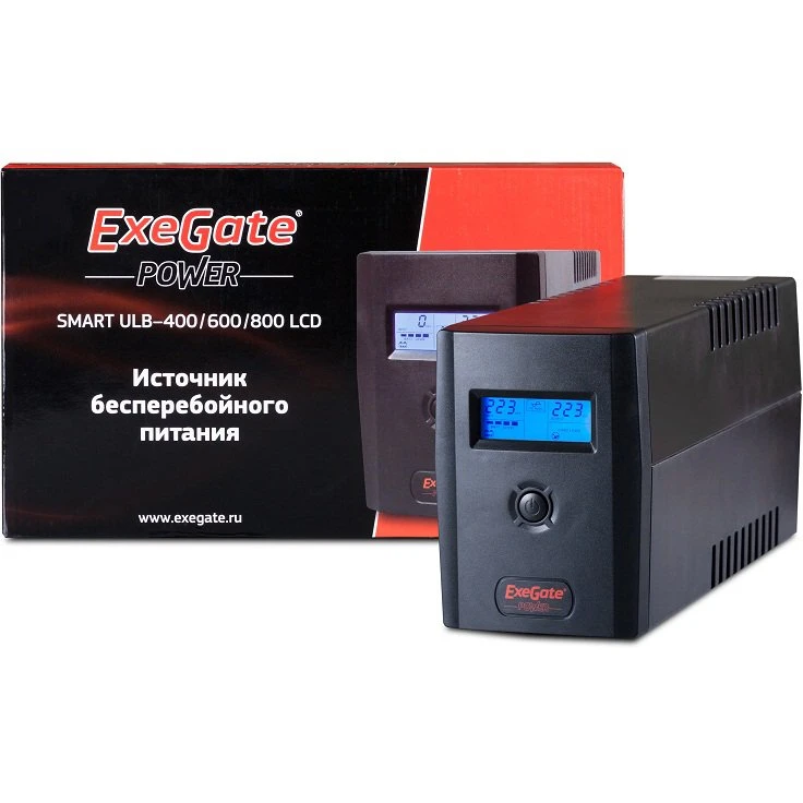 ИБП ExeGate Power Smart ULB-800 LCD (EURO,RJ,USB) - фото 4