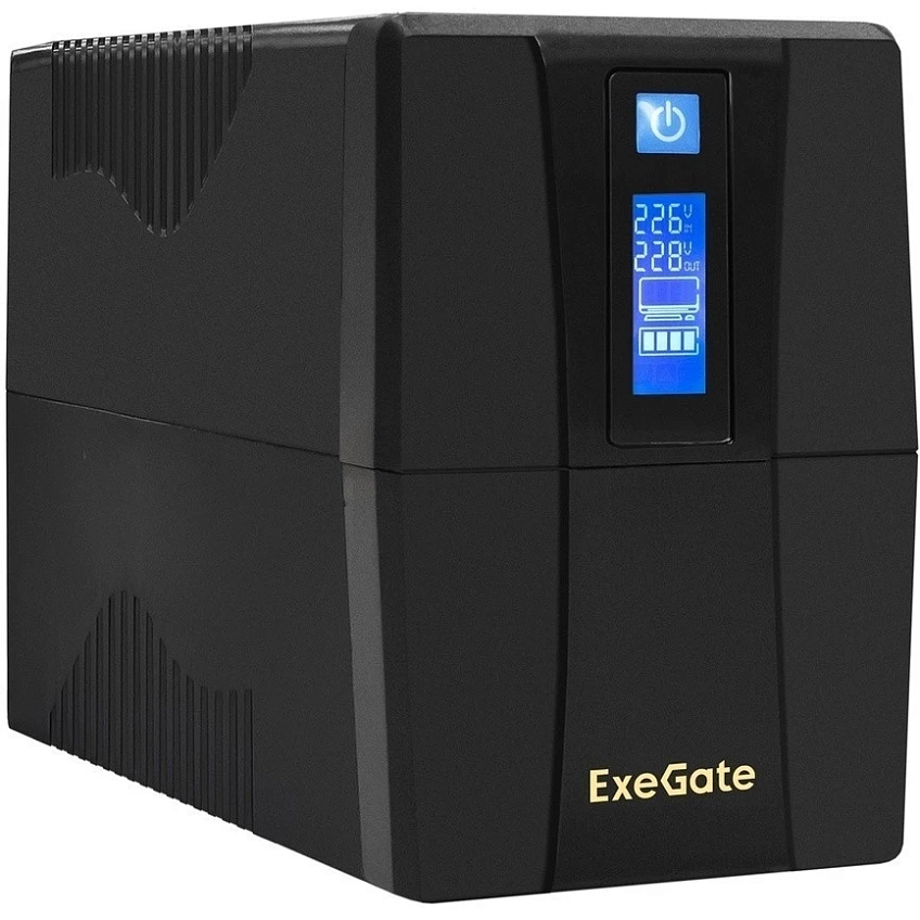 ИБП ExeGate Power Smart ULB-1000.LCD.AVR.2SH.RJ.USB - фото 1