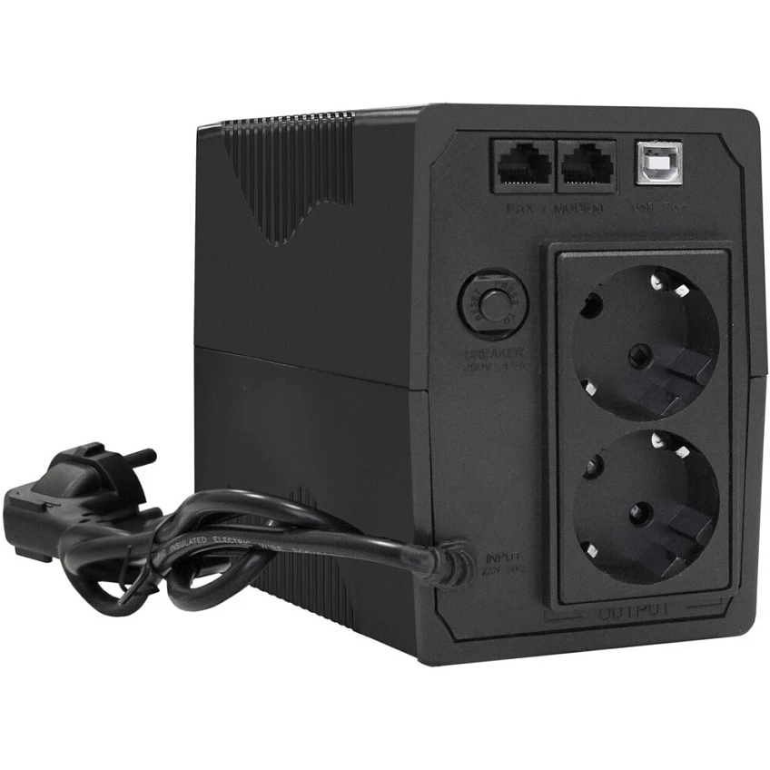 ИБП ExeGate Power Back BNB-850.LED.AVR.2SH.RJ.USB - фото 2