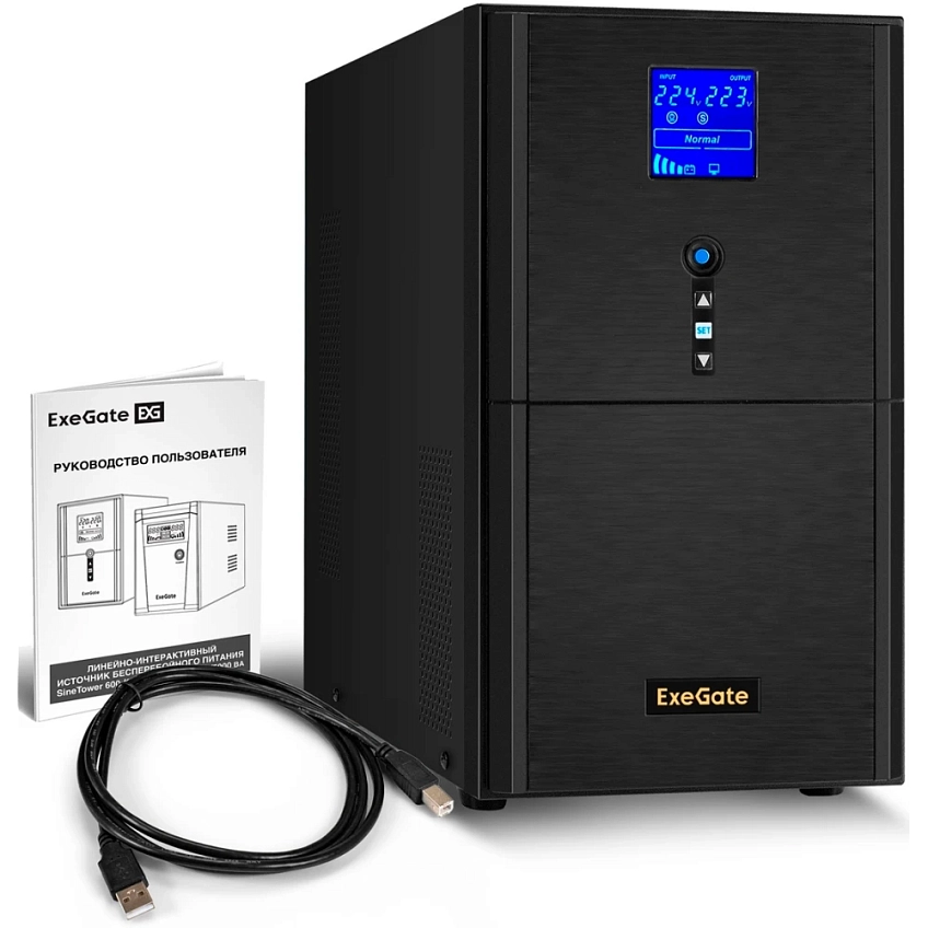 ИБП ExeGate SineTower SN-3000.LCD.AVR.3SH.1C13.RJ.USB - фото 4