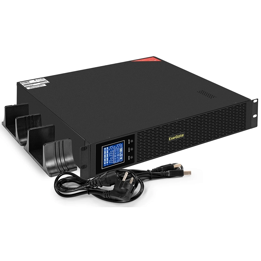 ИБП ExeGate SinePower UHB-3000.LCD.AVR.8C13.RJ.USB.BC.2U - фото 1