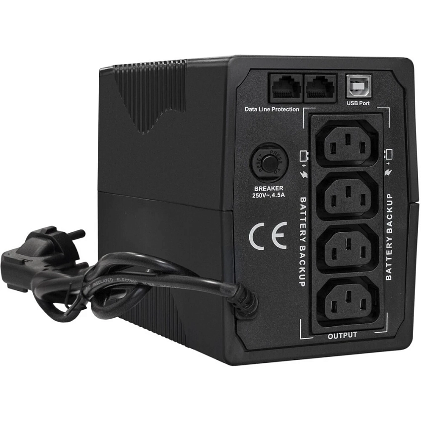 ИБП ExeGate Power Smart ULB-1000.LCD.AVR.4C13.RJ.USB - фото 2