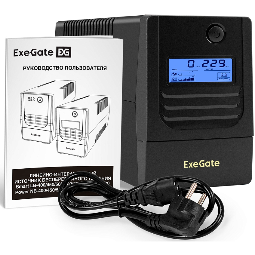 ИБП ExeGate Smart LB-800.LCD.AVR.4C13 - фото 7