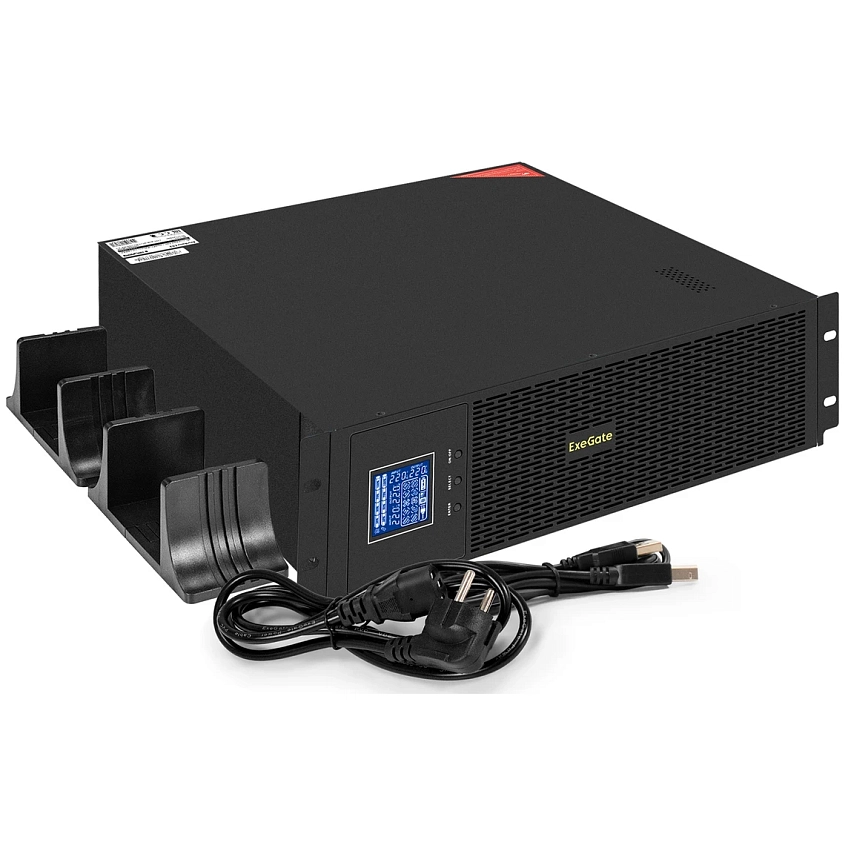 ИБП ExeGate SinePower UHB-5000.LCD.AVR.6C13.RJ.USB.3U - фото 1
