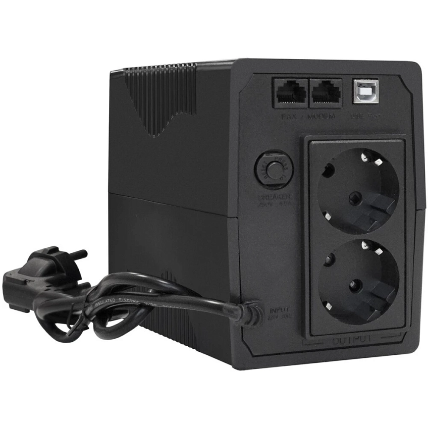 ИБП ExeGate Power Smart ULB-1000.LCD.AVR.2SH.RJ.USB - фото 2