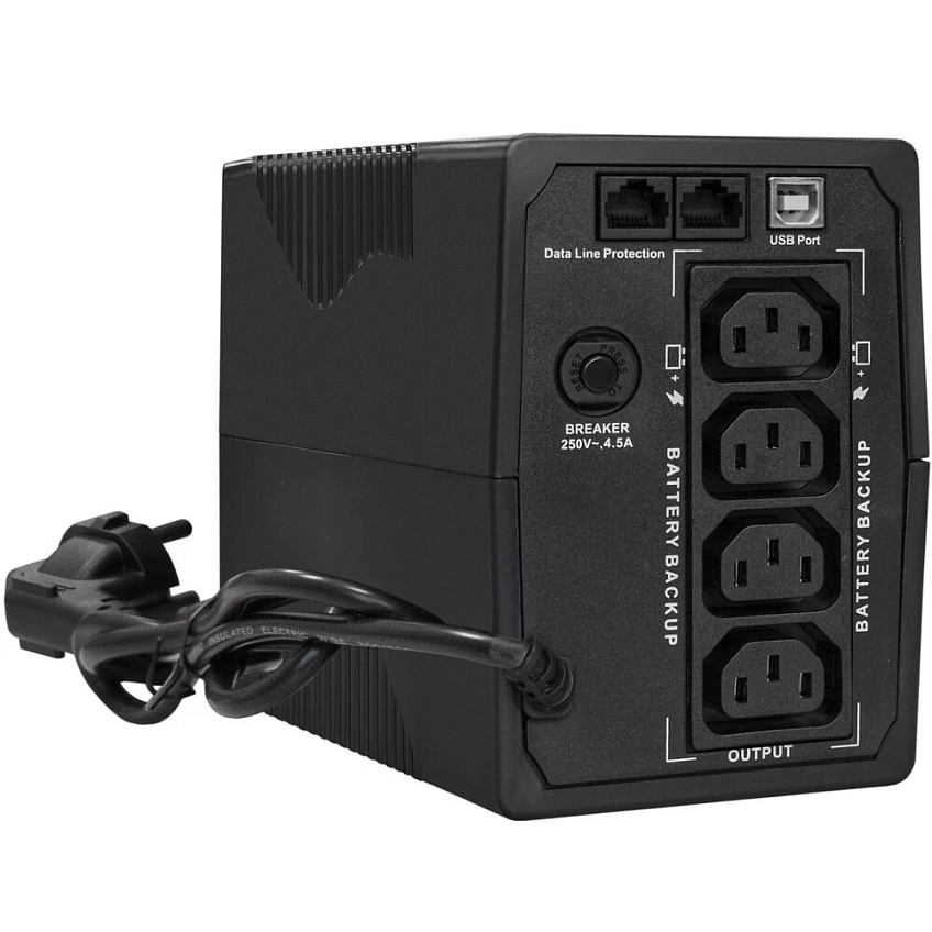 ИБП ExeGate Power Back BNB-850.LED.AVR.4C13.RJ.USB - фото 2