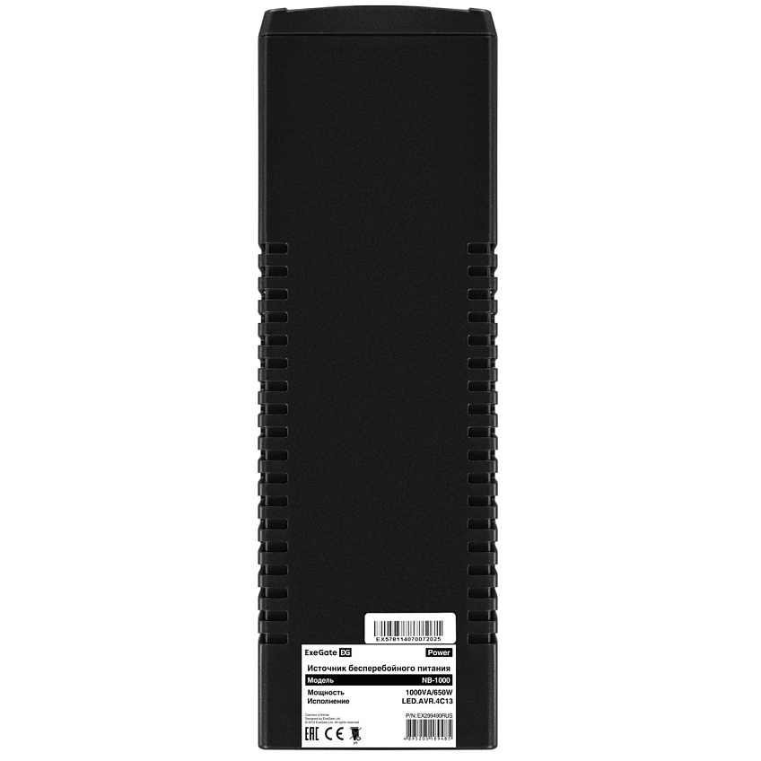 ИБП ExeGate Power NB-1000.LED.AVR.4C13 - фото 7
