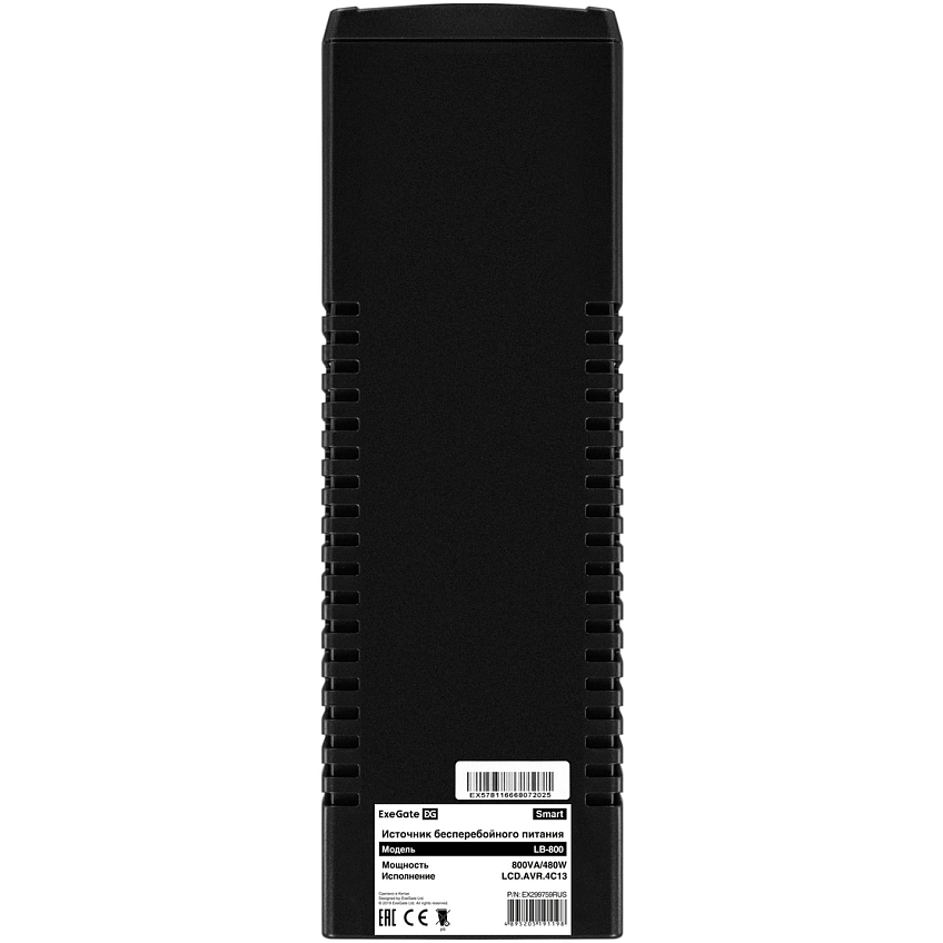 ИБП ExeGate Smart LB-800.LCD.AVR.4C13 - фото 6