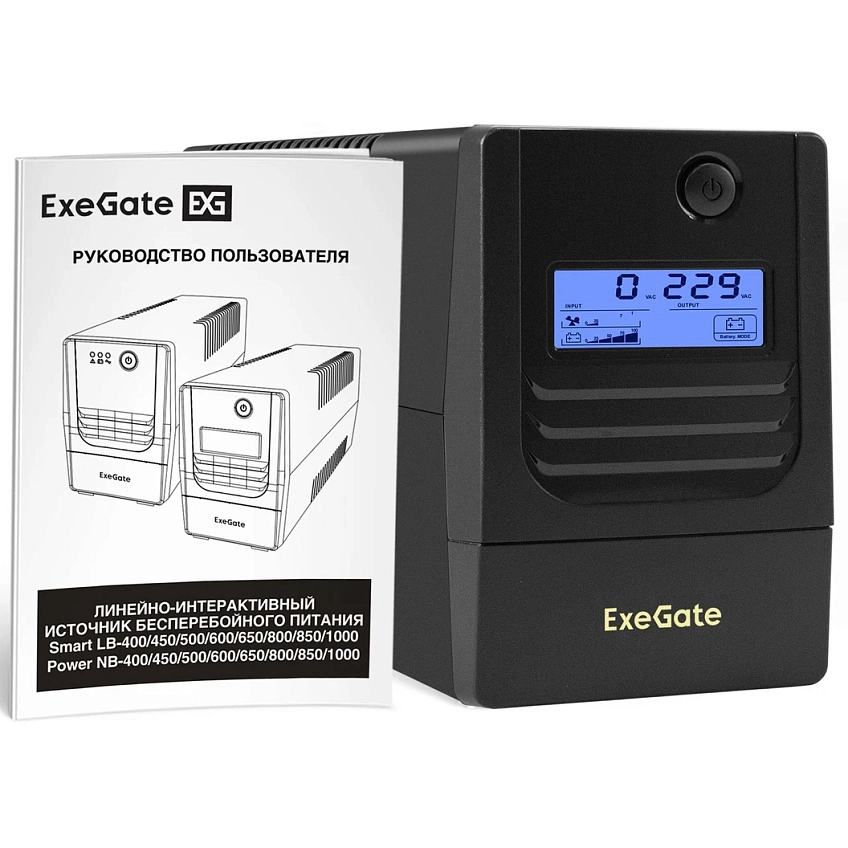 ИБП ExeGate Smart LB-1000.LCD.AVR.2SH - фото 2