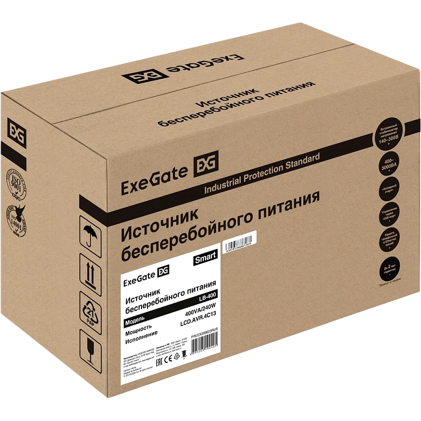 ИБП ExeGate Smart LB-400.LCD.AVR.4C13 - фото 9