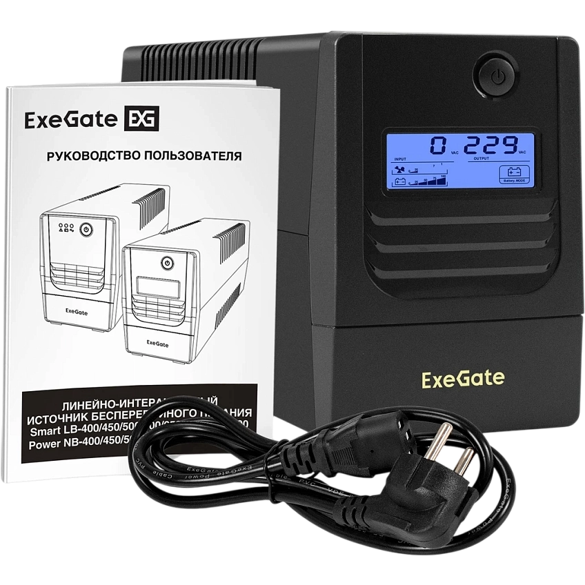 ИБП ExeGate Smart LB-400.LCD.AVR.4C13 - фото 8