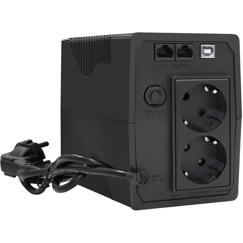 ИБП ExeGate Power Back BNB-650.LED.AVR.2SH.RJ.USB - фото 2