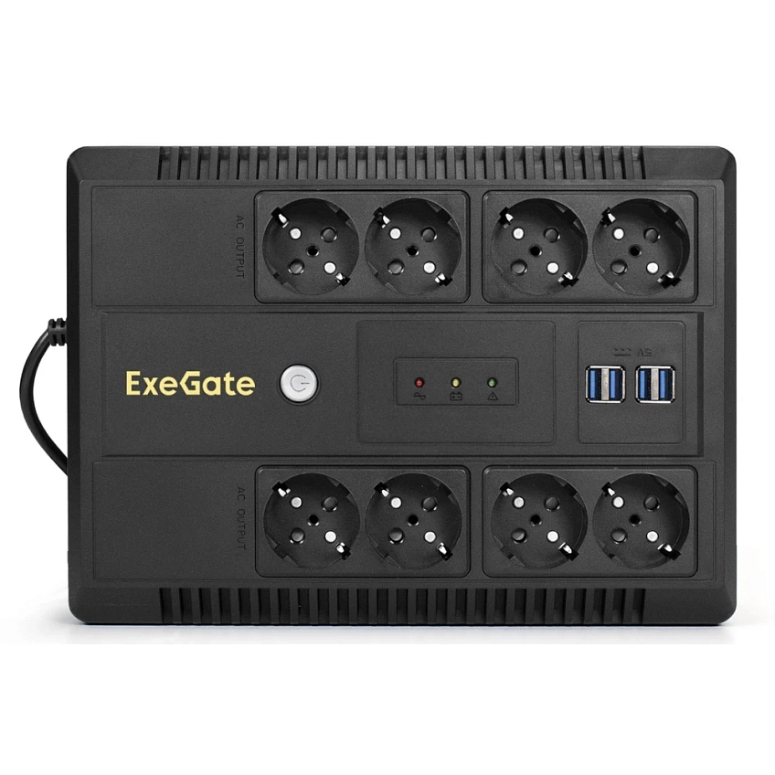 ИБП ExeGate NEO NNB-600.LED.AVR.8SH.CH - фото 2