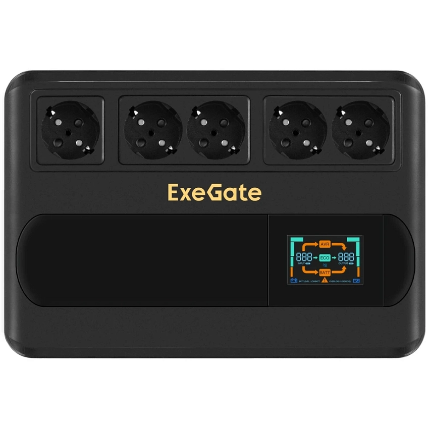 ИБП + батарея ExeGate NEO Smart BU-1000.LCD.AVR.5SH - фото 2