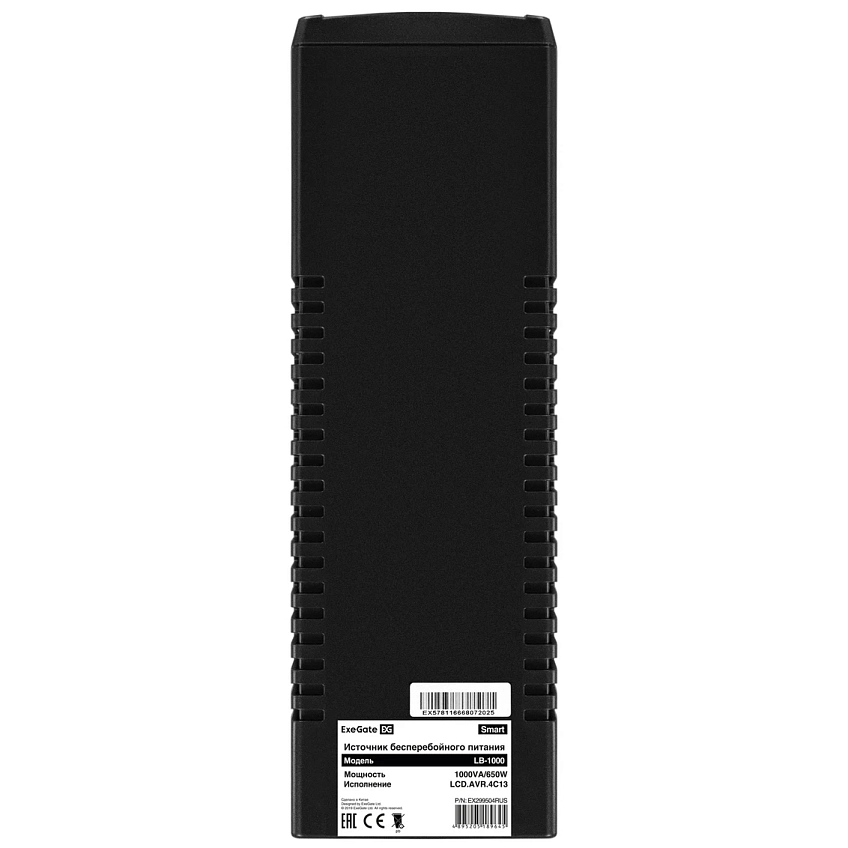 ИБП ExeGate Smart LB-1000.LCD.AVR.4C13 - фото 8