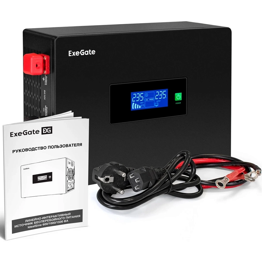 ИБП ExeGate IdealSine SR-1500.LCD.2SH + 2x DT 12120 (120Ач) - фото 6