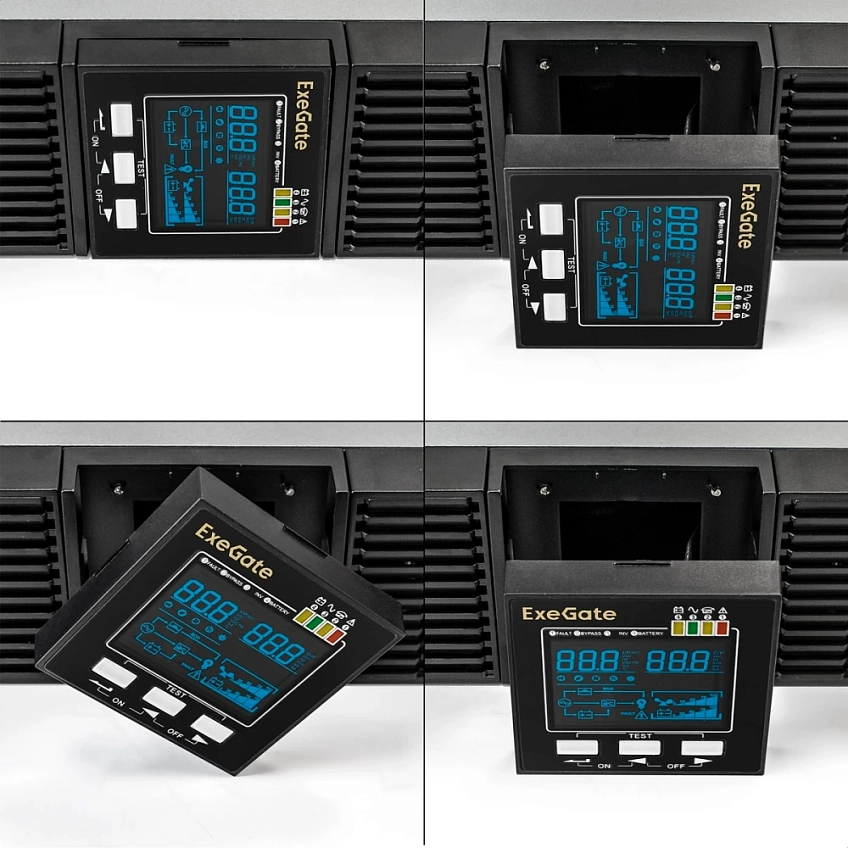 ИБП ExeGate PowerExpert ULS-3000.LCD.AVR.6C13.USB.RS232.SNMP.BC.2U (C13,USB) - фото 6