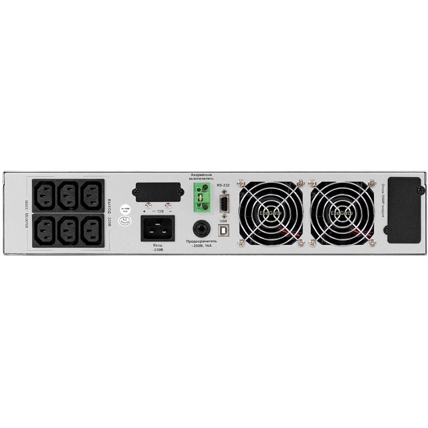 ИБП ExeGate PowerExpert ULS-2000.LCD.AVR.6C13.USB.RS232.SNMP.BC.2U (C13, USB) - фото 3