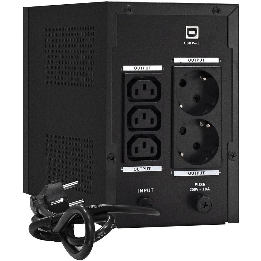 ИБП ExeGate SpecialPro UNB-1600.LED.AVR.2SH.3C13.USB - фото 2
