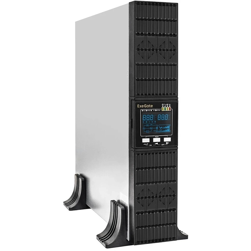 ИБП ExeGate PowerExpert ULS-2000.LCD.AVR.6C13.USB.RS232.SNMP.BC.2U (C13, USB) - фото 1