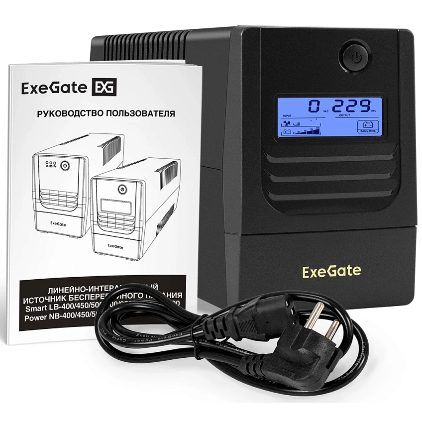 ИБП ExeGate Smart LB-1000.LCD.AVR.4C13 - фото 2