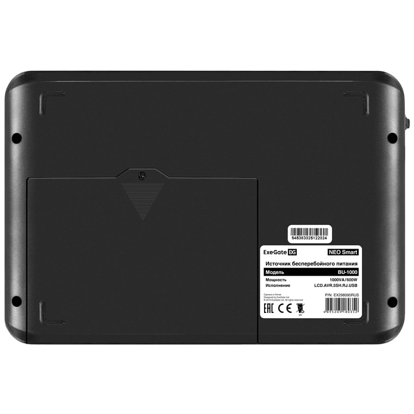 ИБП + батарея ExeGate NEO Smart BU-1000.LCD.AVR.5SH.RJ.USB - фото 6